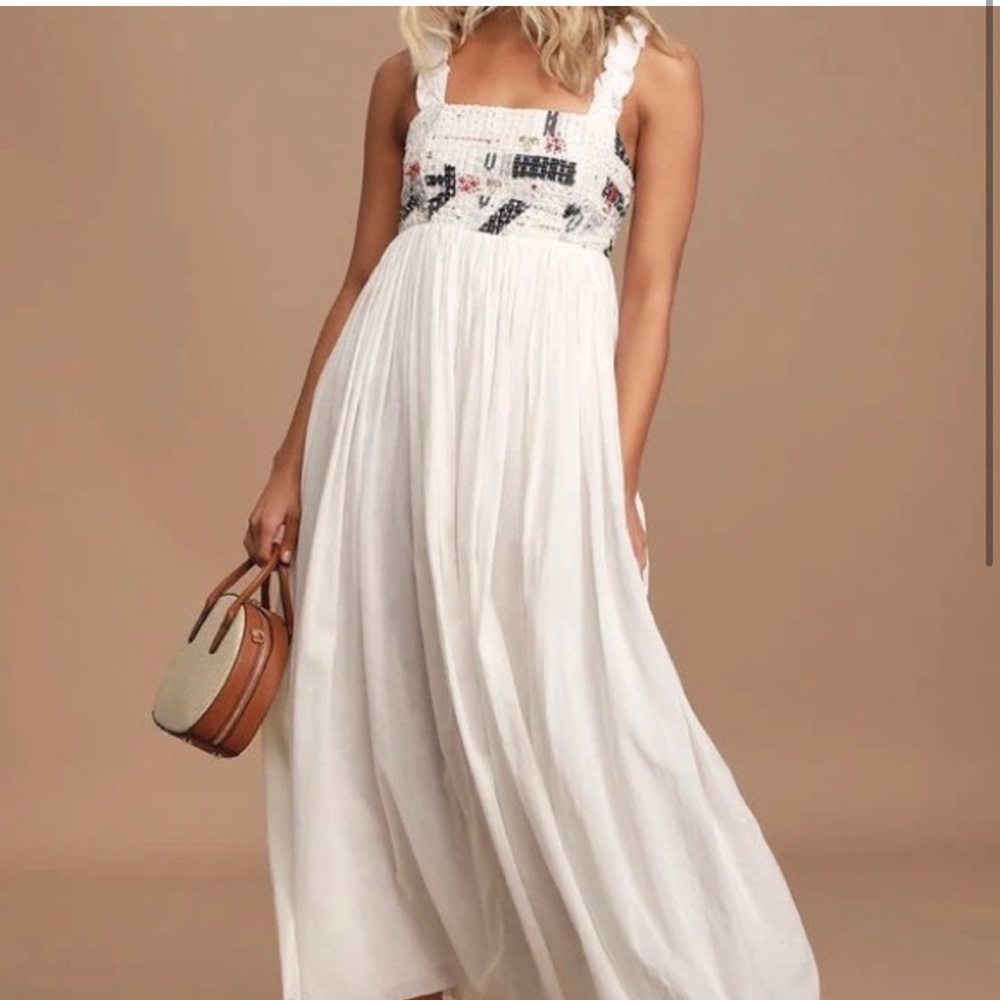Show Me Your Mumu White Embroidered Maxi Dress